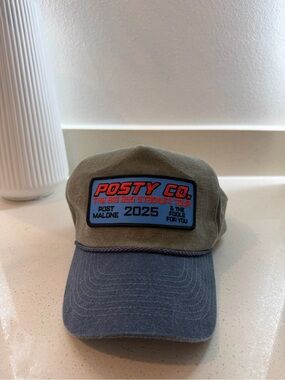Posty Co. 2025 Patch Baseball Cap - Olive & Blue
